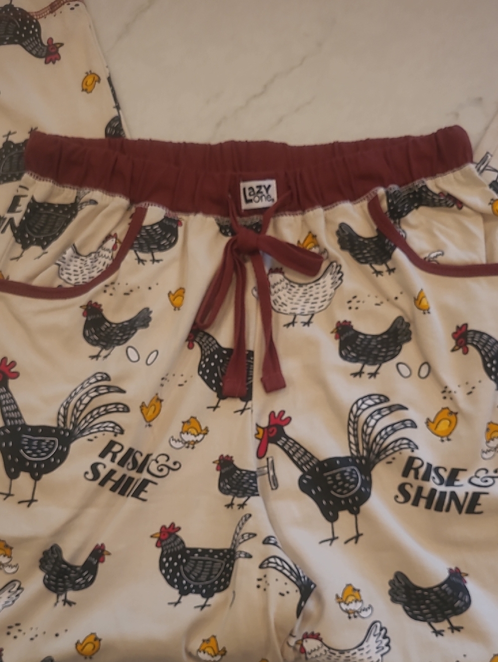 NWT Lazy One Rise & Shine Chicken PJ Pants XS - Picture 4 of 5